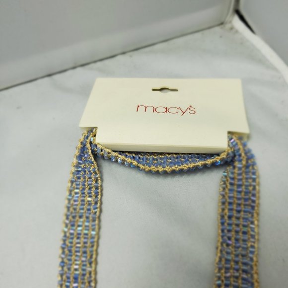 Macy's lavender seed bead with tassel scarf necklace - Picture 5 of 10